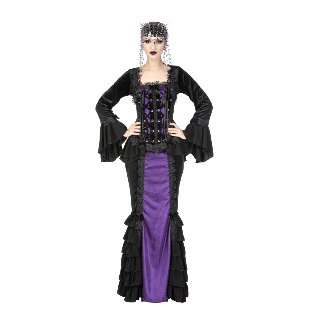 Sinister - 1130 Lange rok - Zwart/Paars